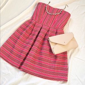 Hot Pink Strapless Dress Size Small